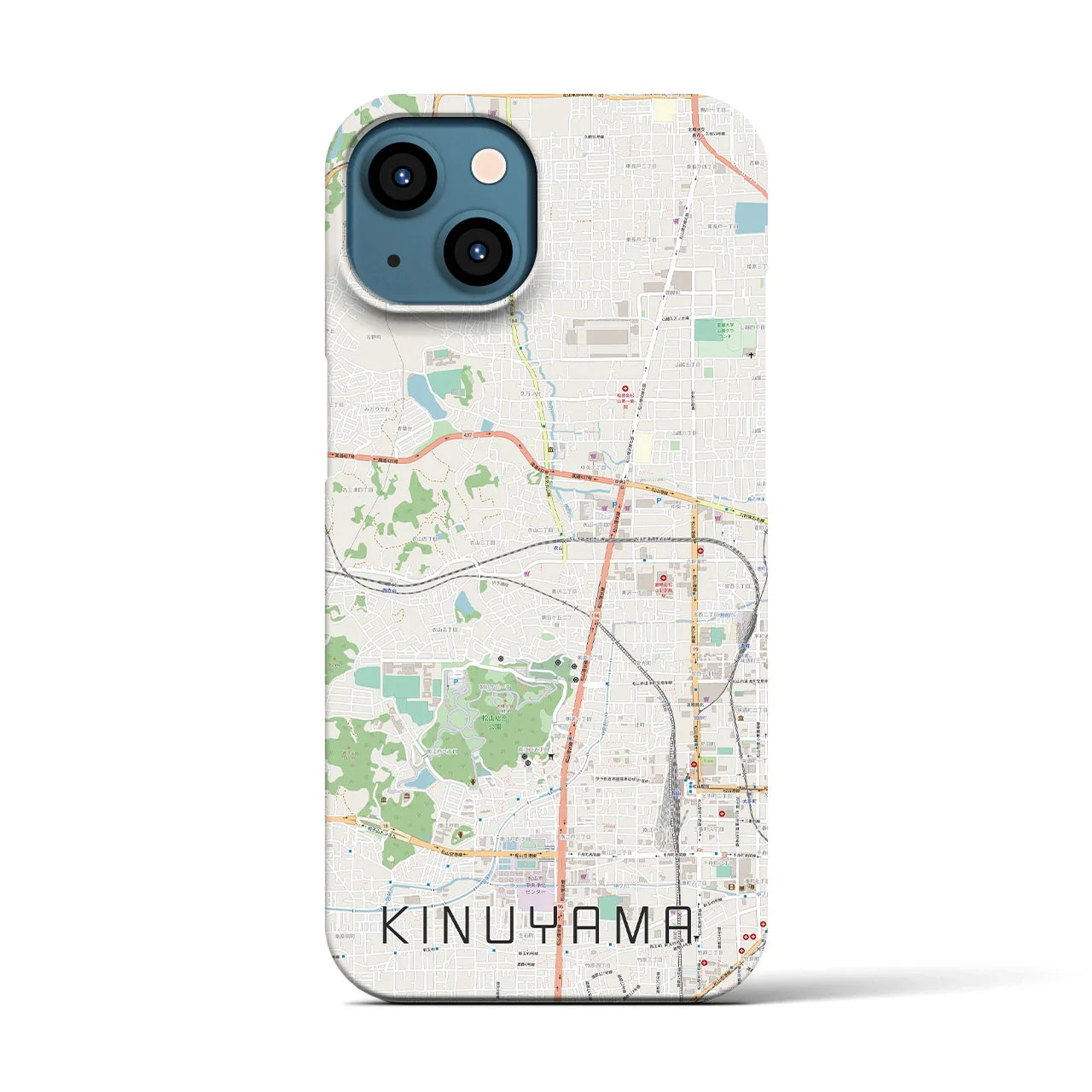 【衣山(愛媛県)】地図柄iPhoneケース(バックカバータイプ)