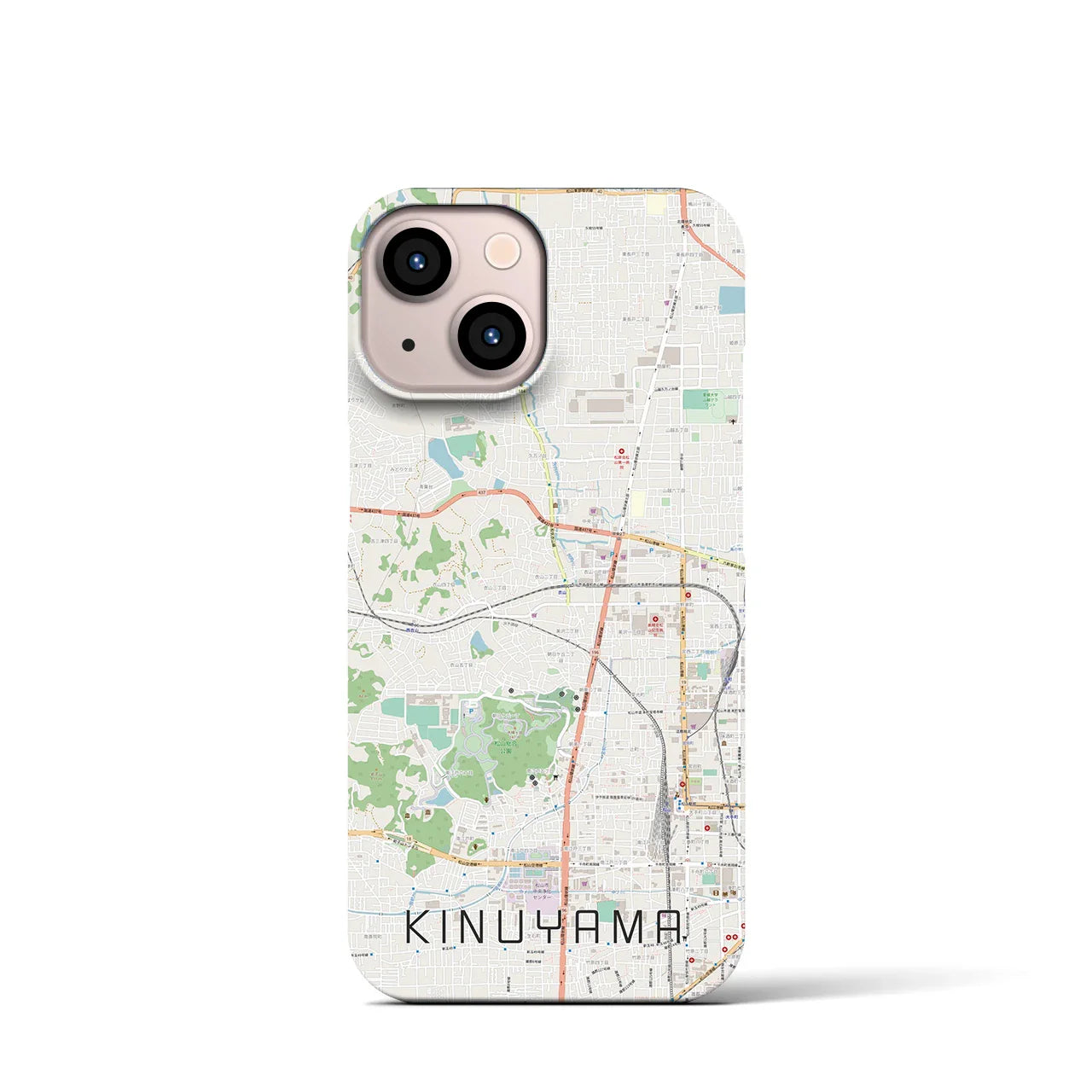 【衣山(愛媛県)】地図柄iPhoneケース(バックカバータイプ)