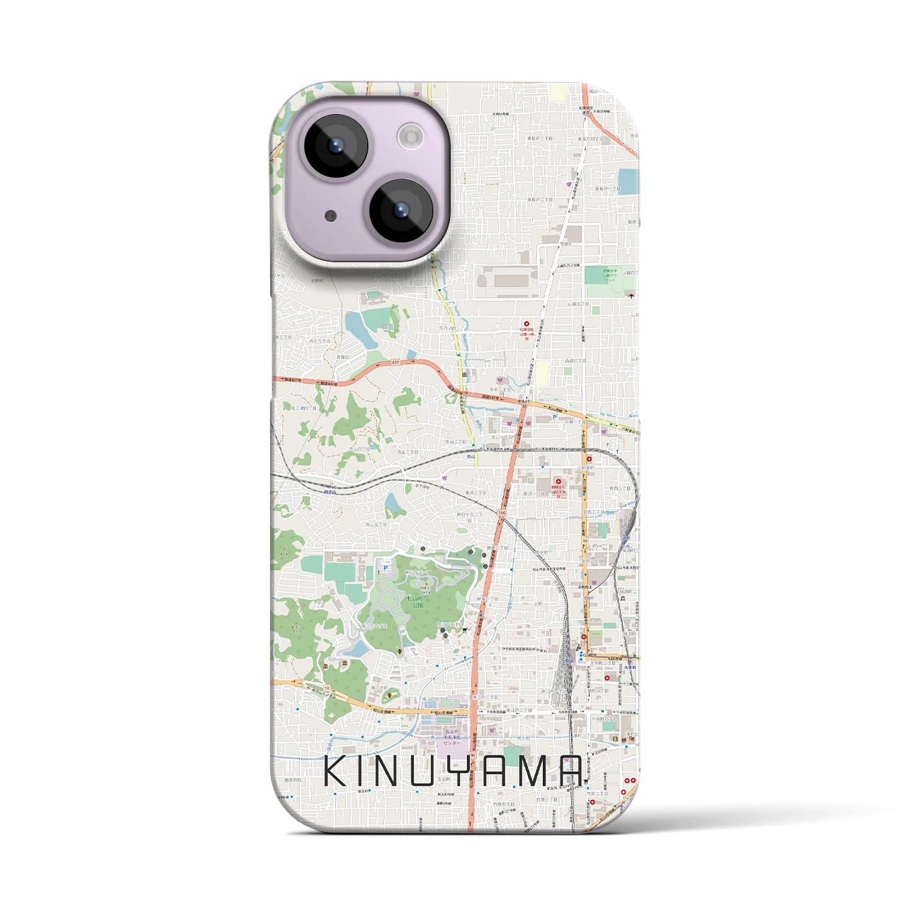 【衣山(愛媛県)】地図柄iPhoneケース(バックカバータイプ)