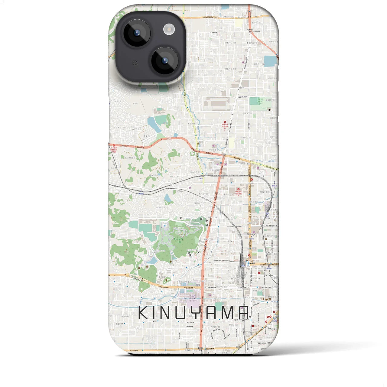 【衣山(愛媛県)】地図柄iPhoneケース(バックカバータイプ)