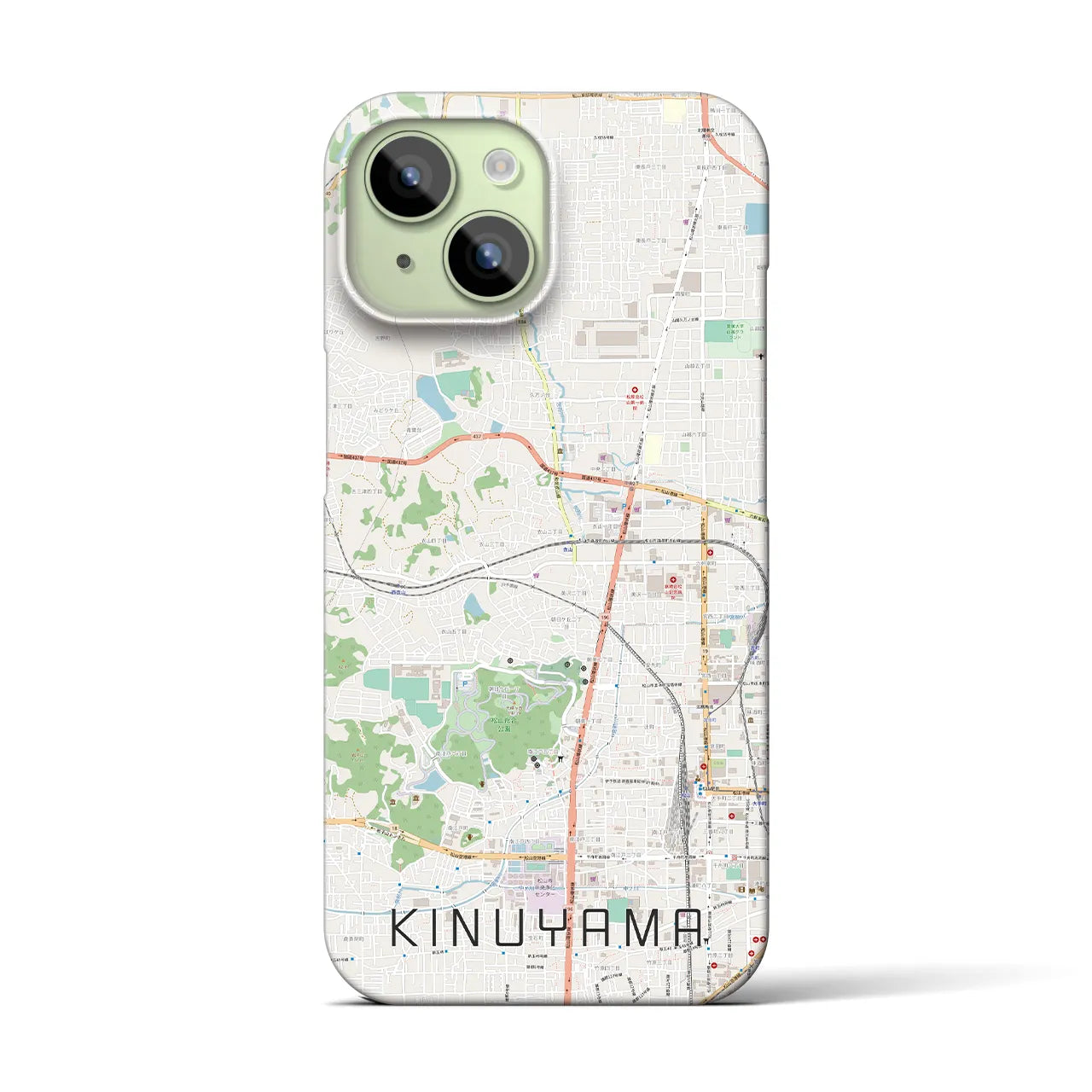 【衣山(愛媛県)】地図柄iPhoneケース(バックカバータイプ)