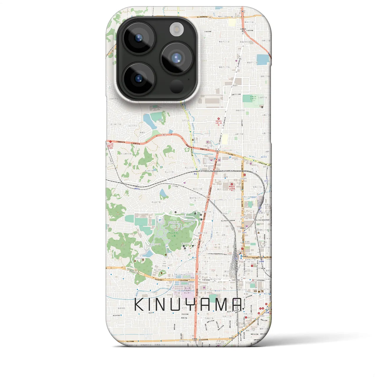 【衣山(愛媛県)】地図柄iPhoneケース(バックカバータイプ)