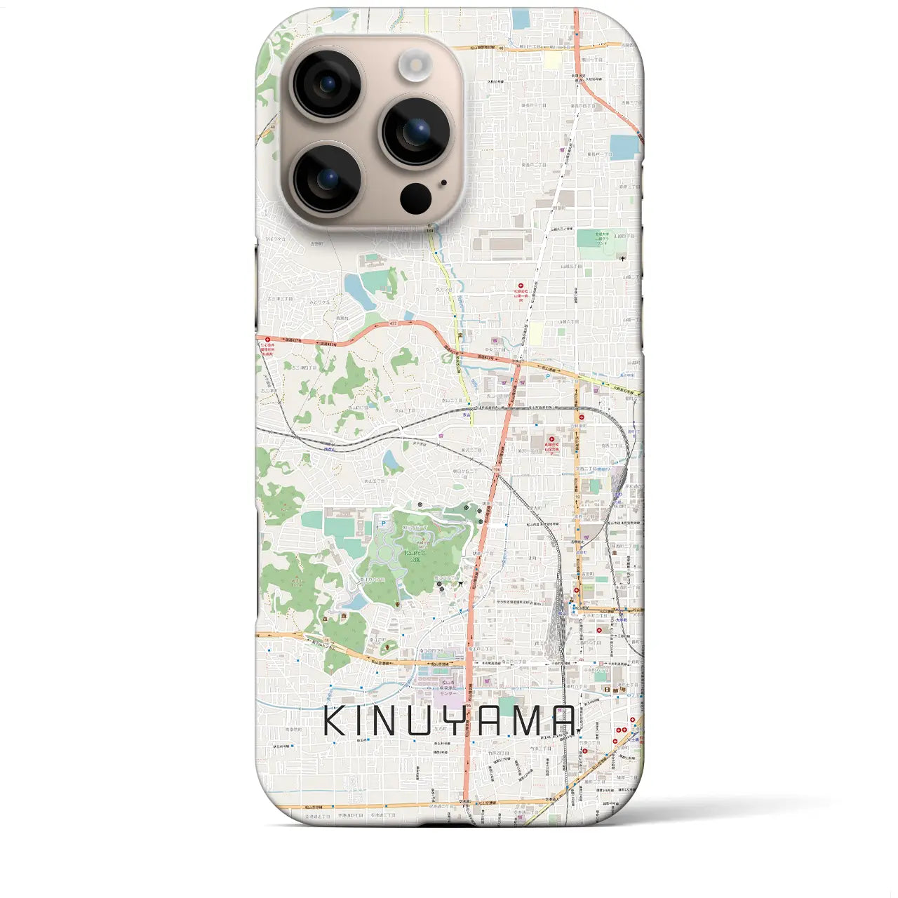 【衣山(愛媛県)】地図柄iPhoneケース(バックカバータイプ)