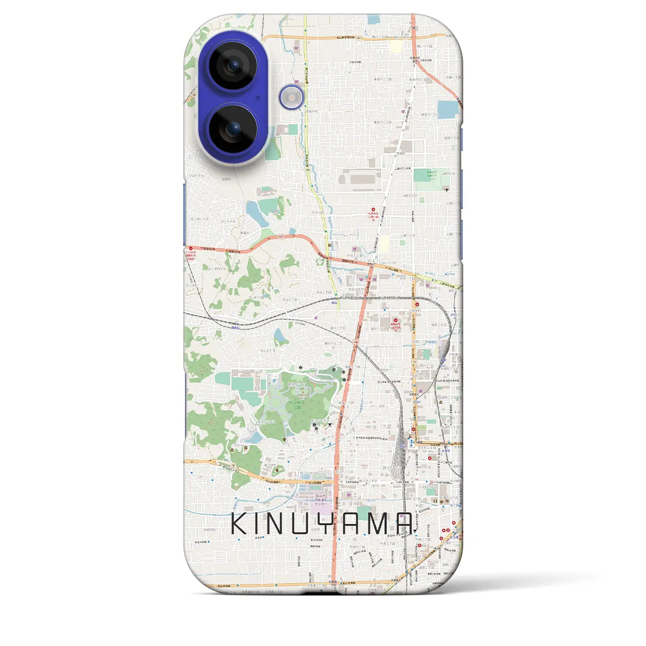 【衣山(愛媛県)】地図柄iPhoneケース(バックカバータイプ)