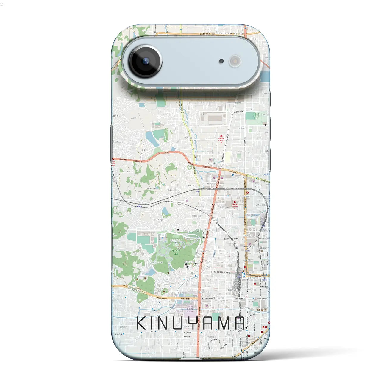 【衣山(愛媛県)】地図柄iPhoneケース(バックカバータイプ)