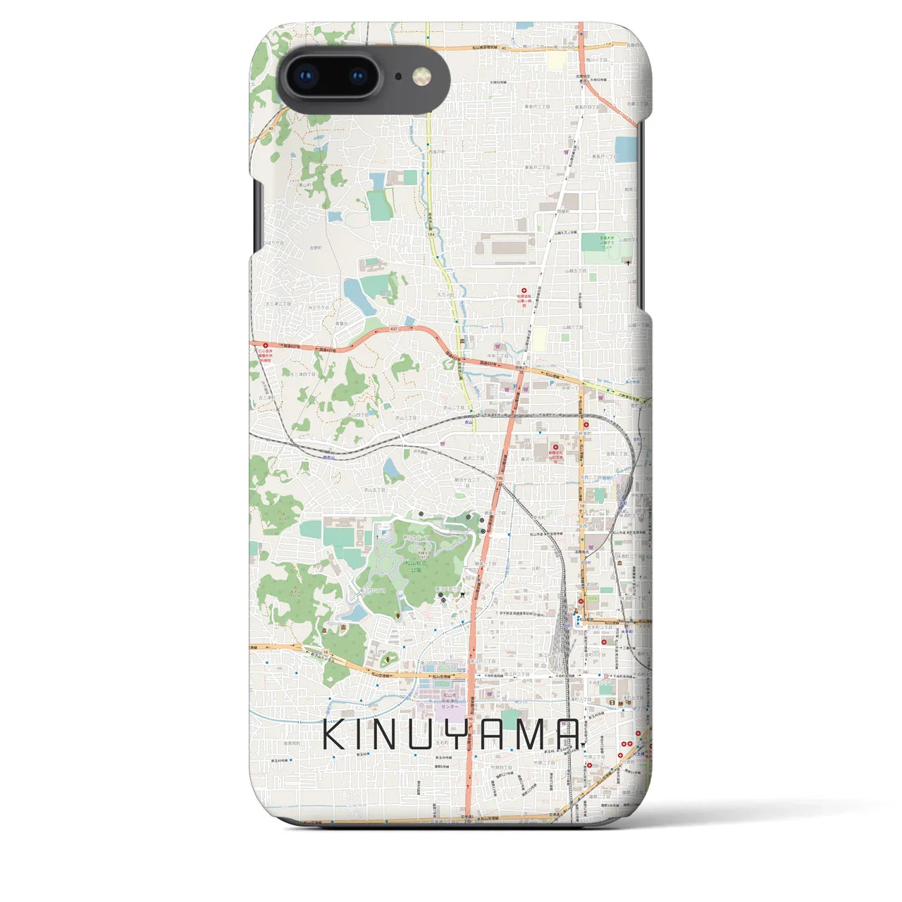 【衣山(愛媛県)】地図柄iPhoneケース(バックカバータイプ)