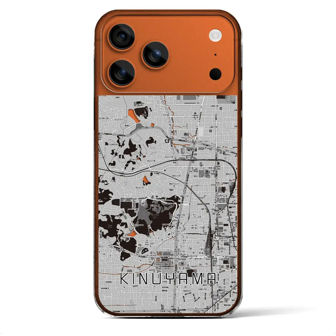 【衣山(愛媛県)】地図柄iPhoneケース(クリアタイプ)