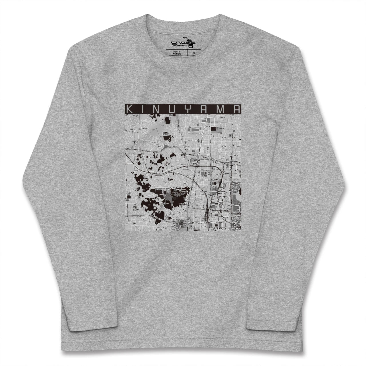 【衣山(愛媛県)】地図柄ロングスリーブTシャツ
