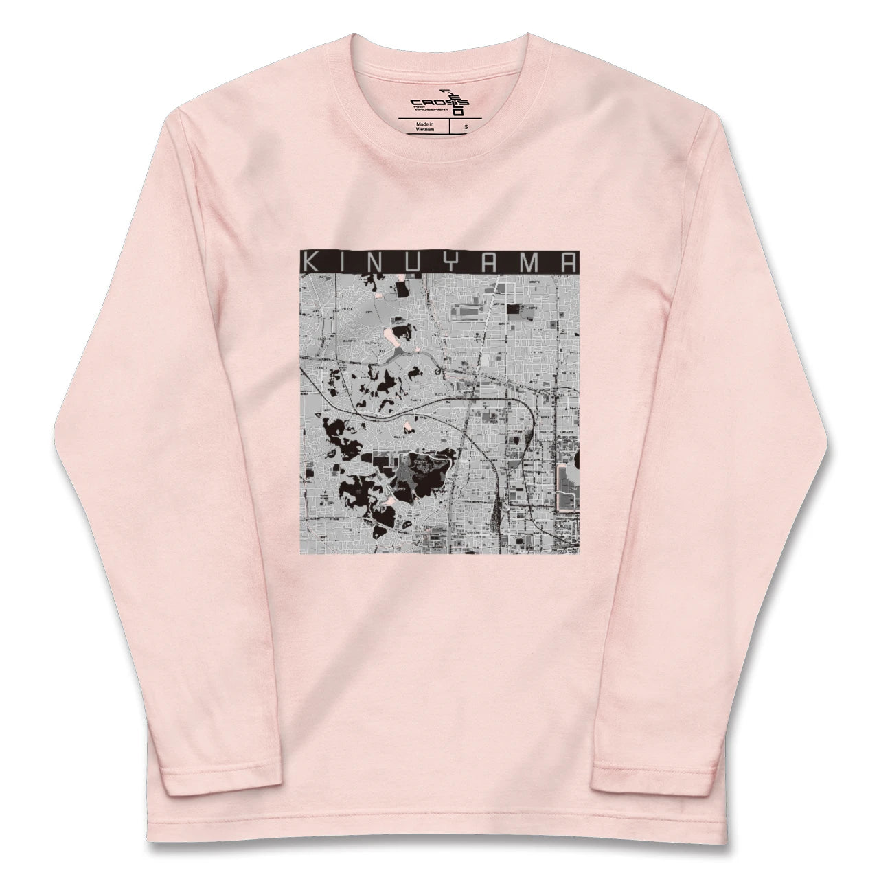 【衣山(愛媛県)】地図柄ロングスリーブTシャツ