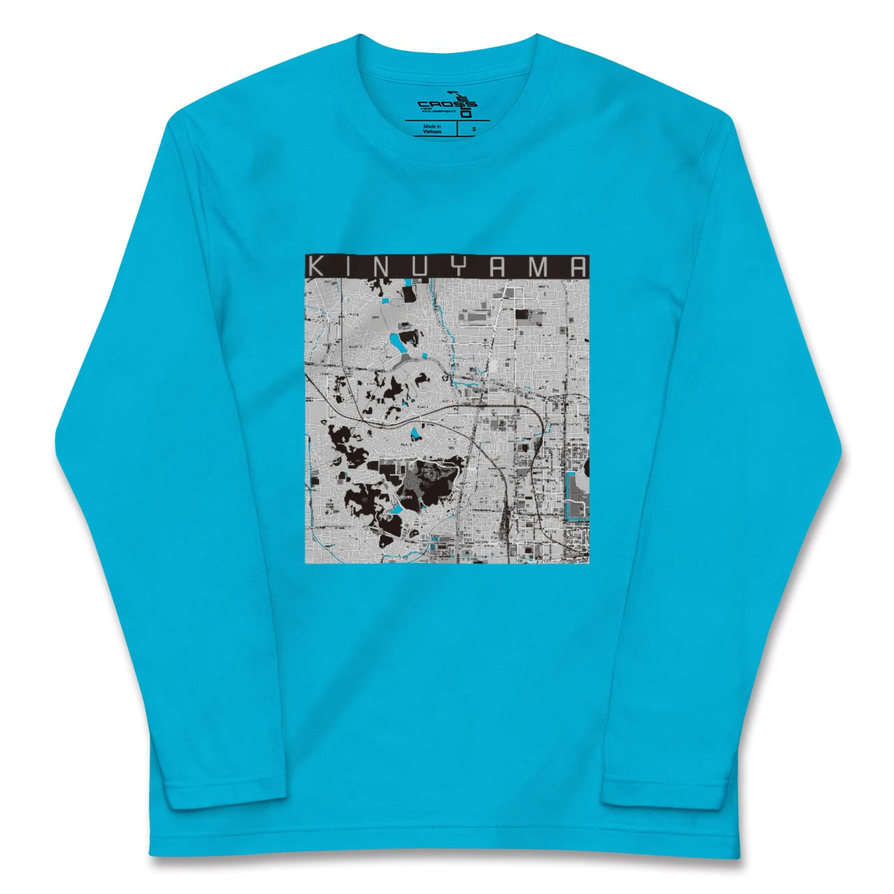 【衣山(愛媛県)】地図柄ロングスリーブTシャツ