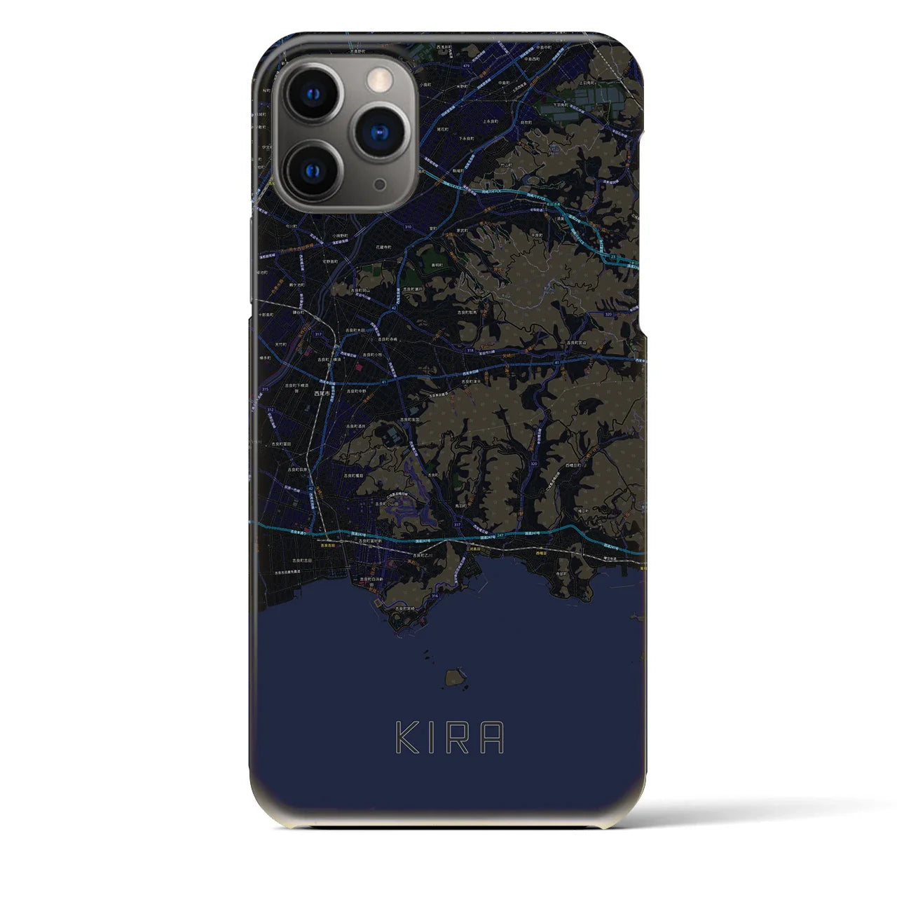 【吉良(愛知県)】地図柄iPhoneケース(バックカバータイプ)