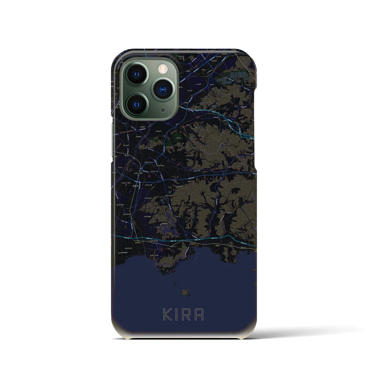 【吉良(愛知県)】地図柄iPhoneケース(バックカバータイプ)