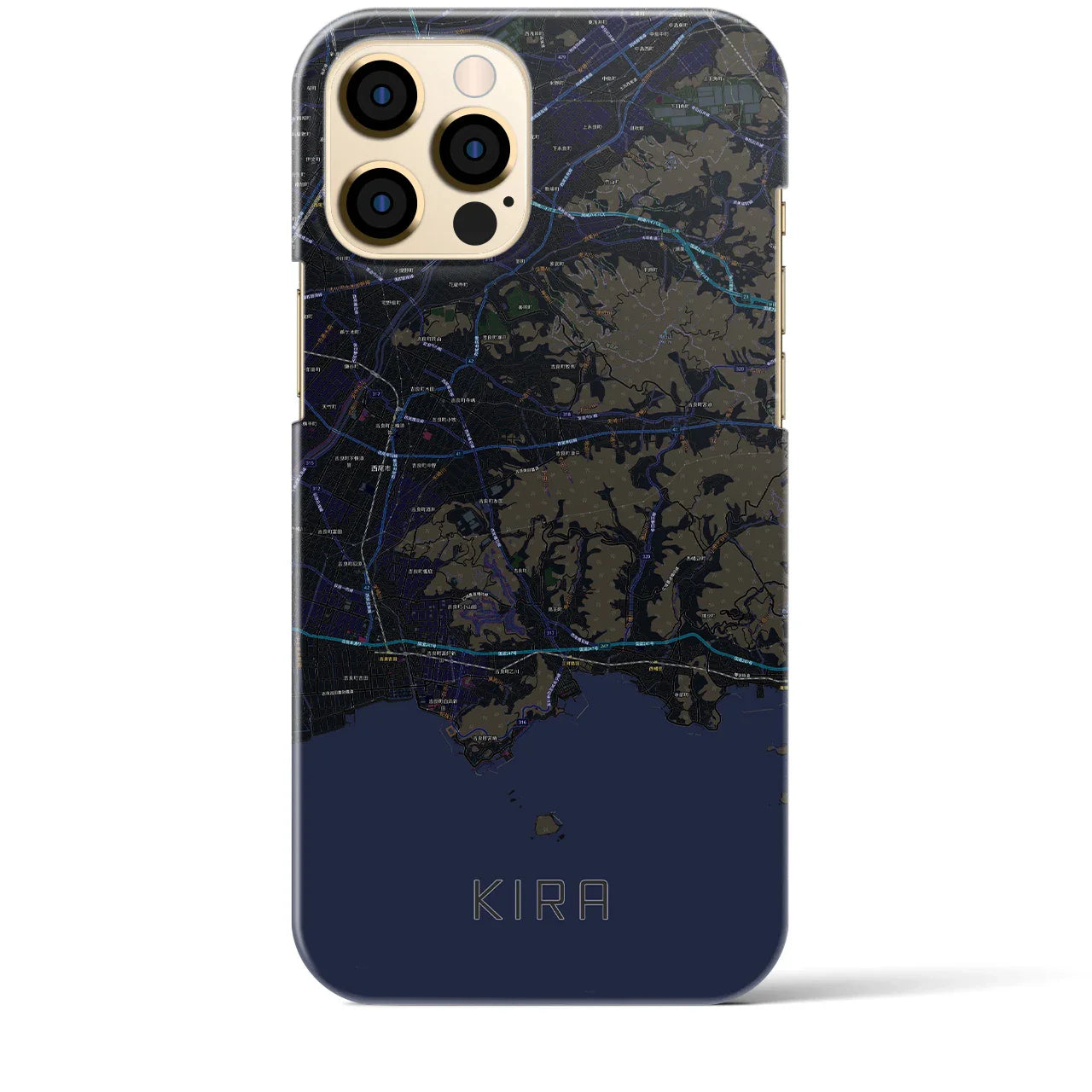 【吉良(愛知県)】地図柄iPhoneケース(バックカバータイプ)