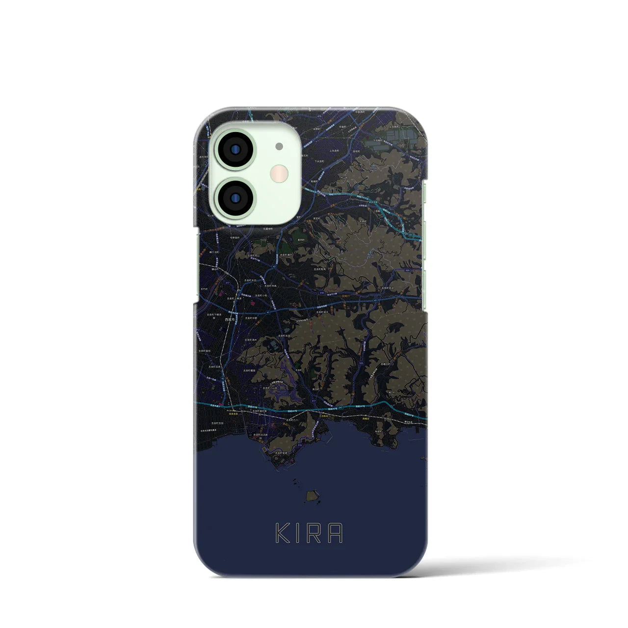 【吉良(愛知県)】地図柄iPhoneケース(バックカバータイプ)