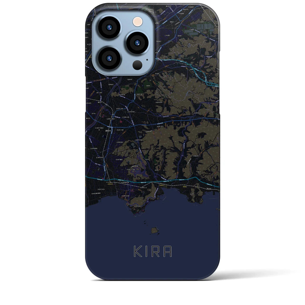 【吉良(愛知県)】地図柄iPhoneケース(バックカバータイプ)
