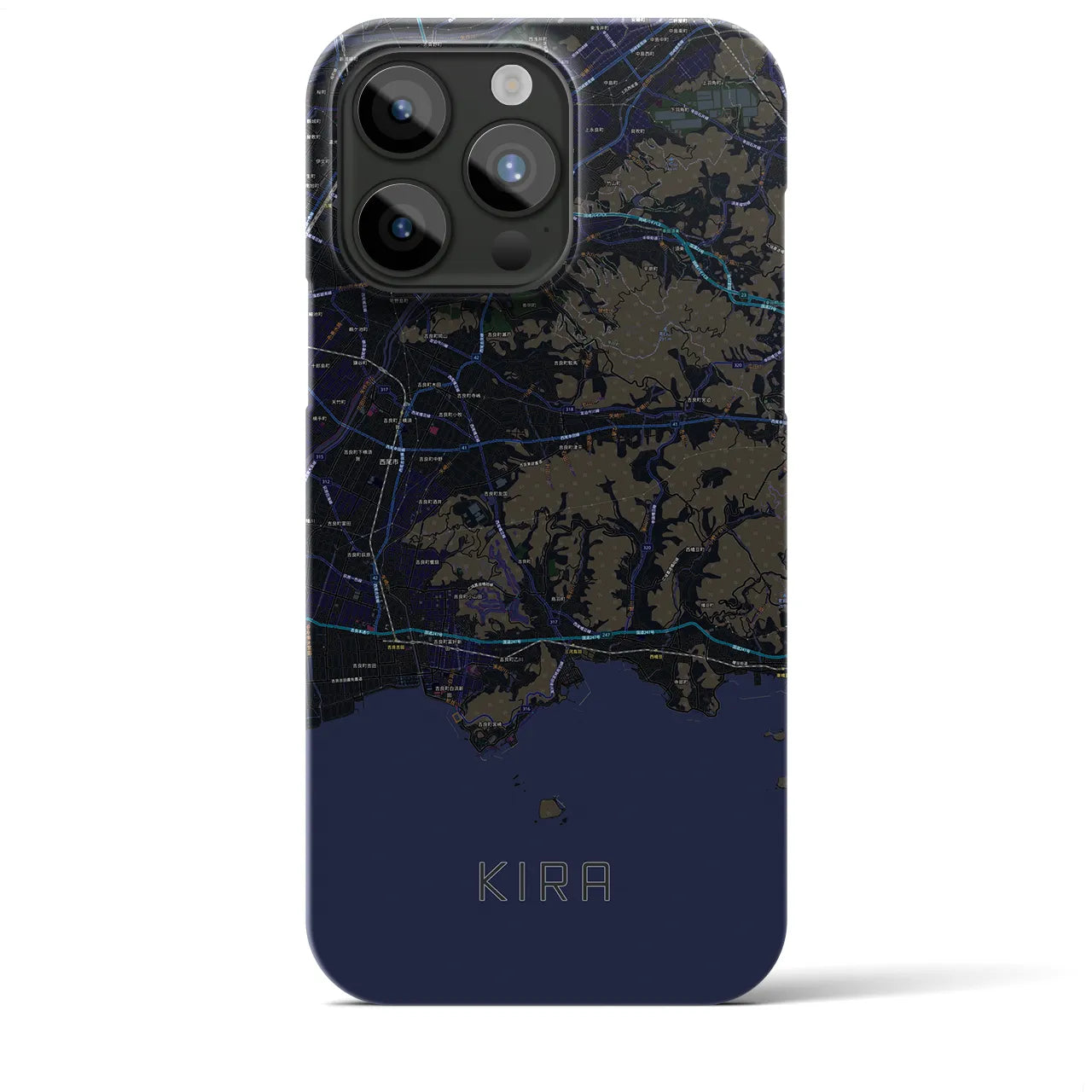 【吉良(愛知県)】地図柄iPhoneケース(バックカバータイプ)