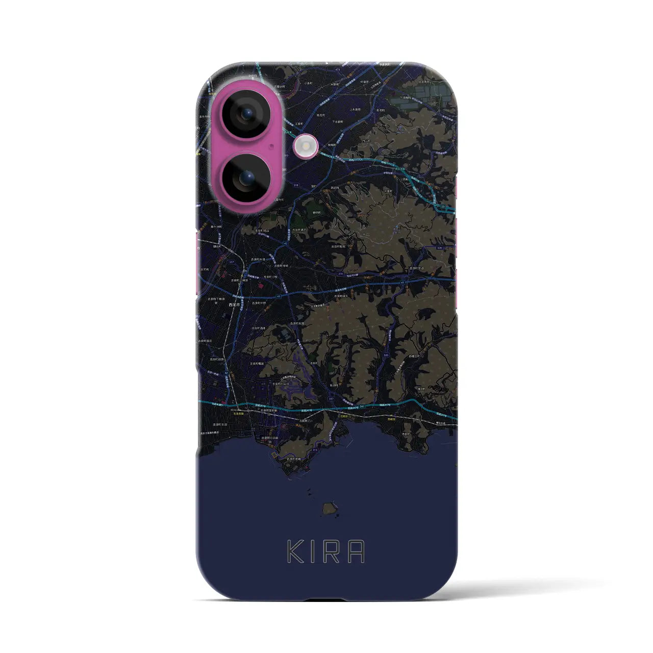 【吉良(愛知県)】地図柄iPhoneケース(バックカバータイプ)