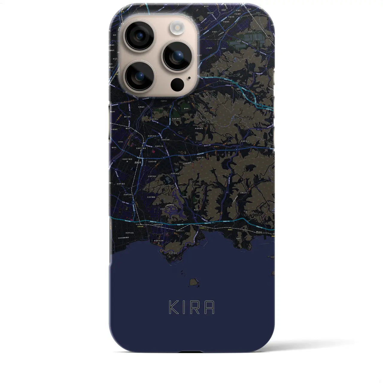 【吉良(愛知県)】地図柄iPhoneケース(バックカバータイプ)