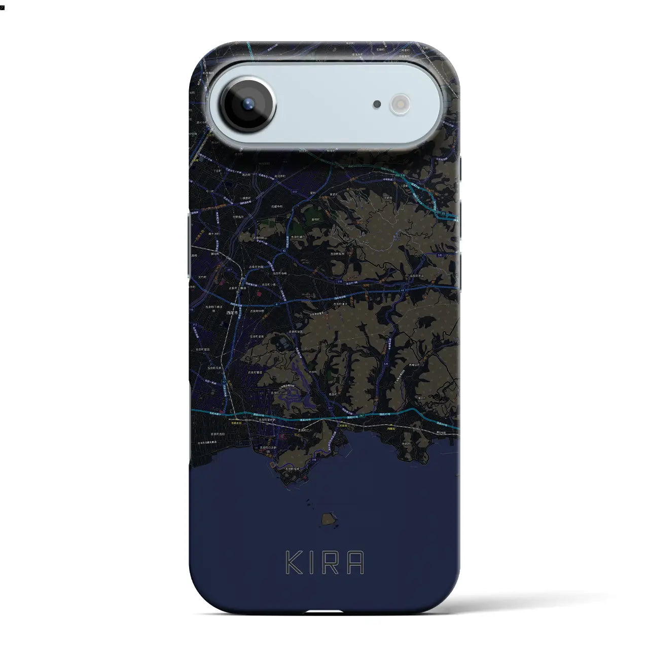 【吉良(愛知県)】地図柄iPhoneケース(バックカバータイプ)