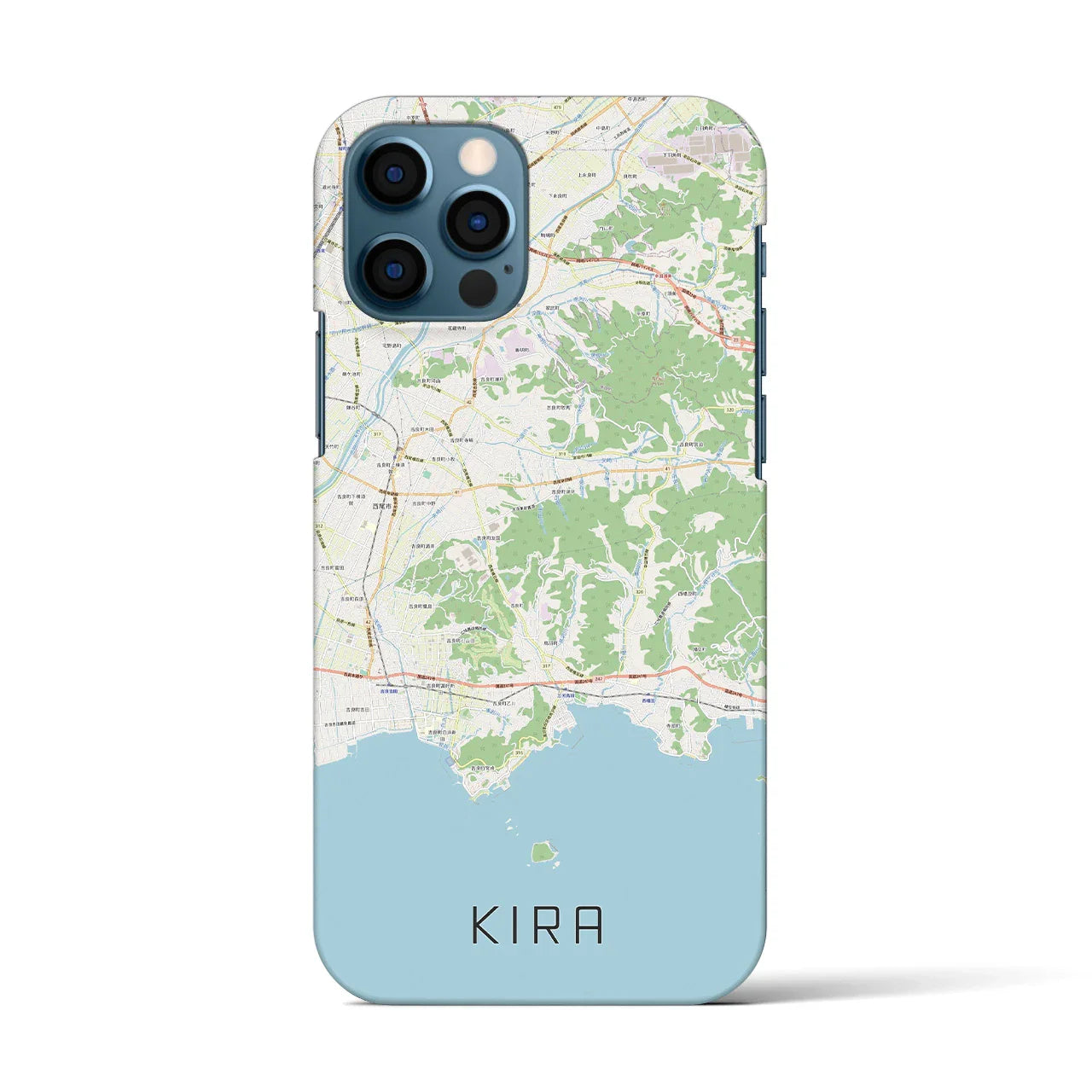 【吉良(愛知県)】地図柄iPhoneケース(バックカバータイプ)
