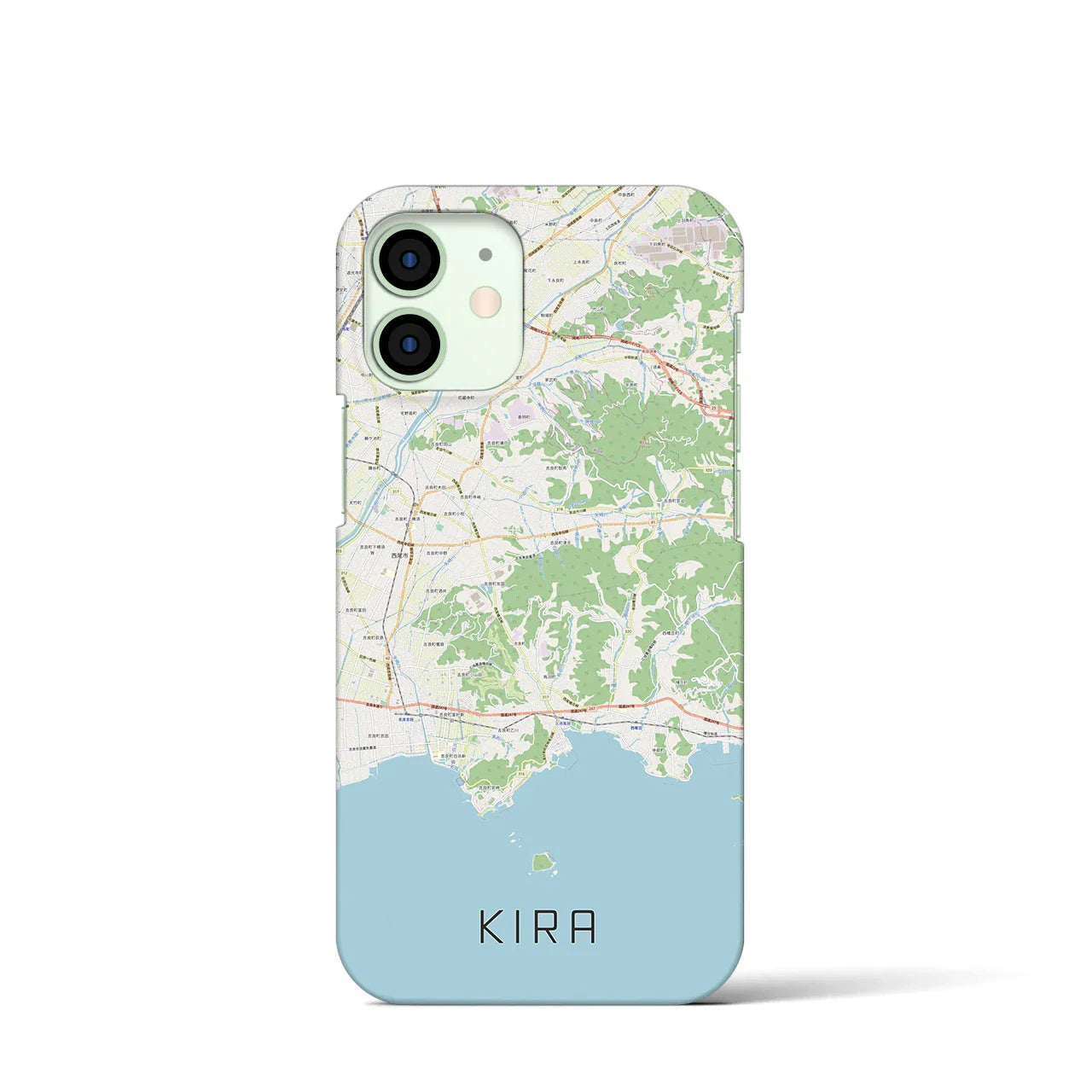 【吉良(愛知県)】地図柄iPhoneケース(バックカバータイプ)