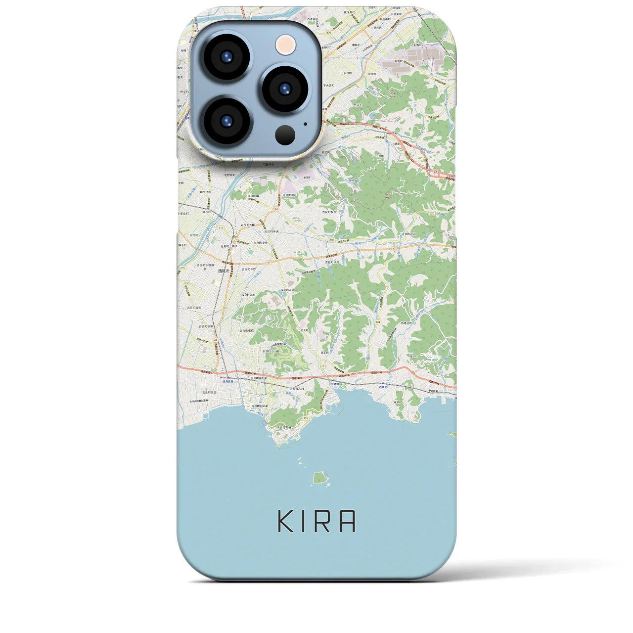 【吉良(愛知県)】地図柄iPhoneケース(バックカバータイプ)