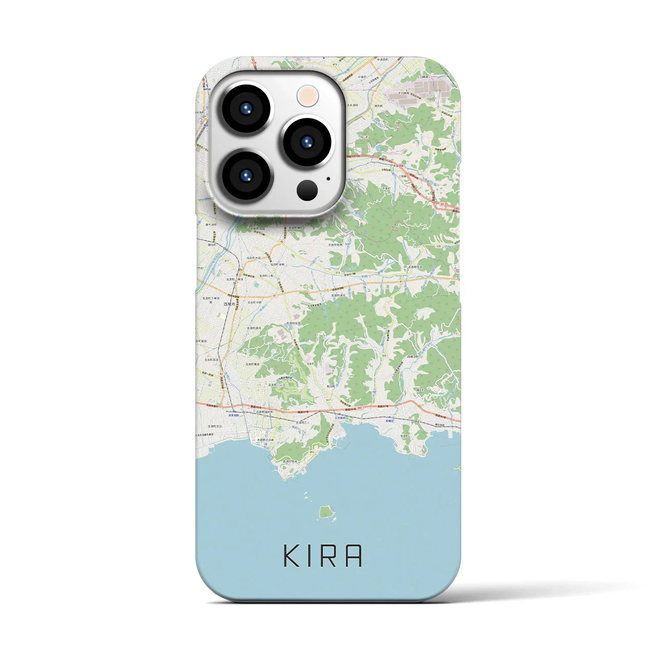 【吉良(愛知県)】地図柄iPhoneケース(バックカバータイプ)