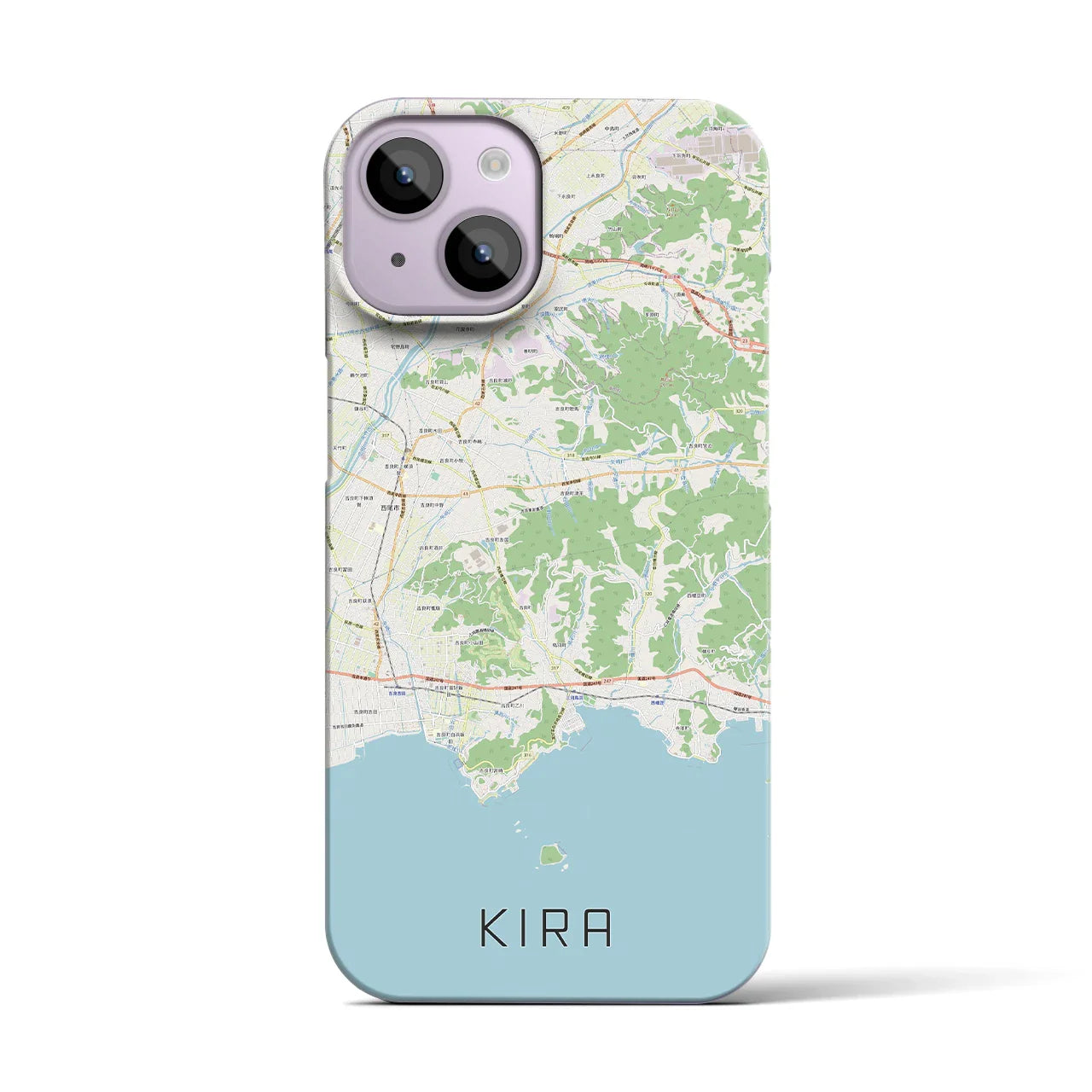 【吉良(愛知県)】地図柄iPhoneケース(バックカバータイプ)