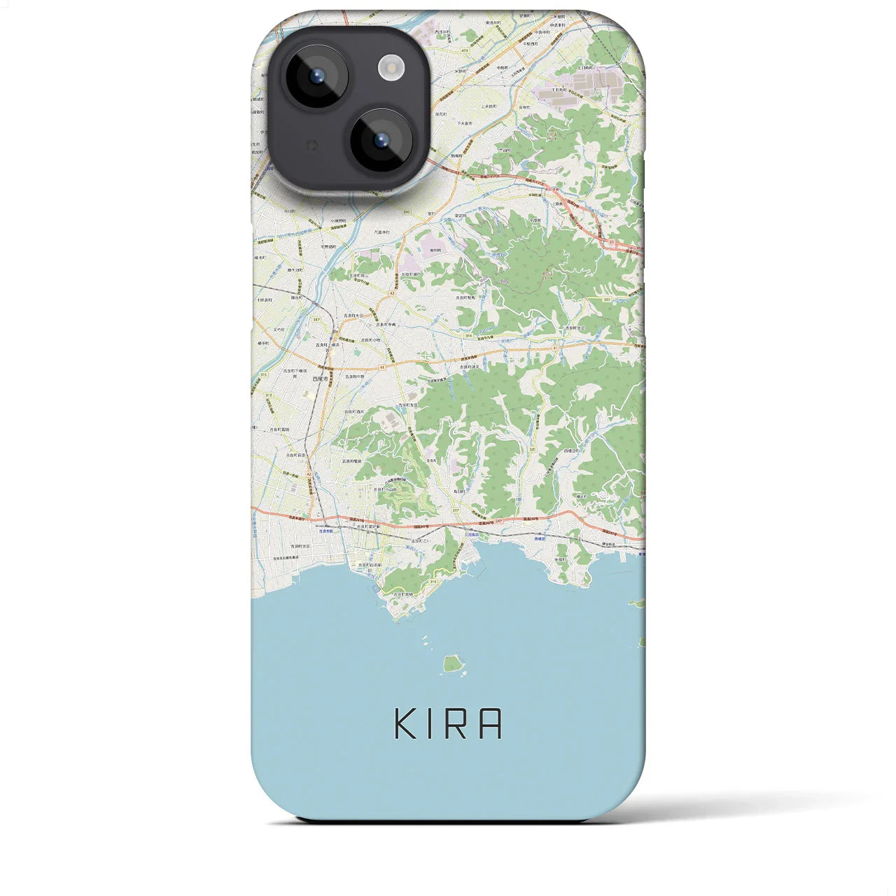 【吉良(愛知県)】地図柄iPhoneケース(バックカバータイプ)