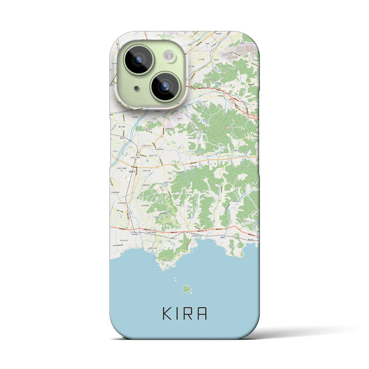 【吉良(愛知県)】地図柄iPhoneケース(バックカバータイプ)