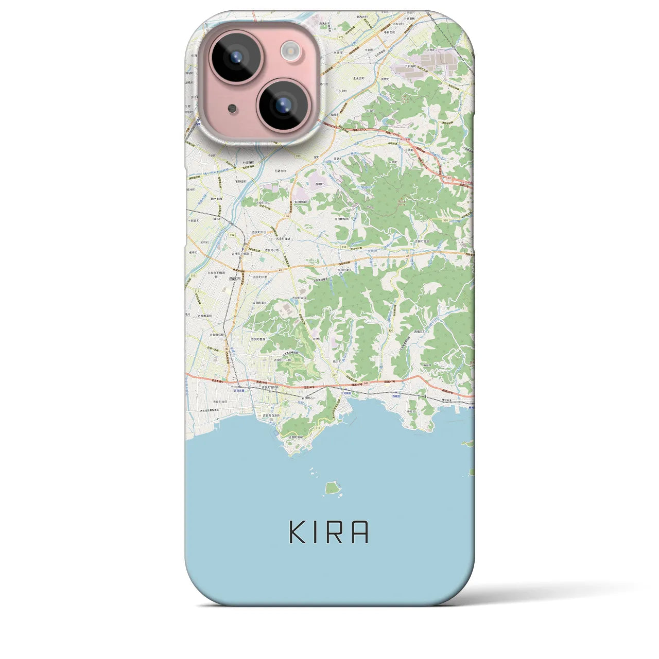 【吉良(愛知県)】地図柄iPhoneケース(バックカバータイプ)