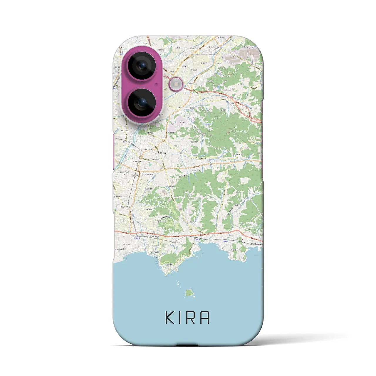 【吉良(愛知県)】地図柄iPhoneケース(バックカバータイプ)