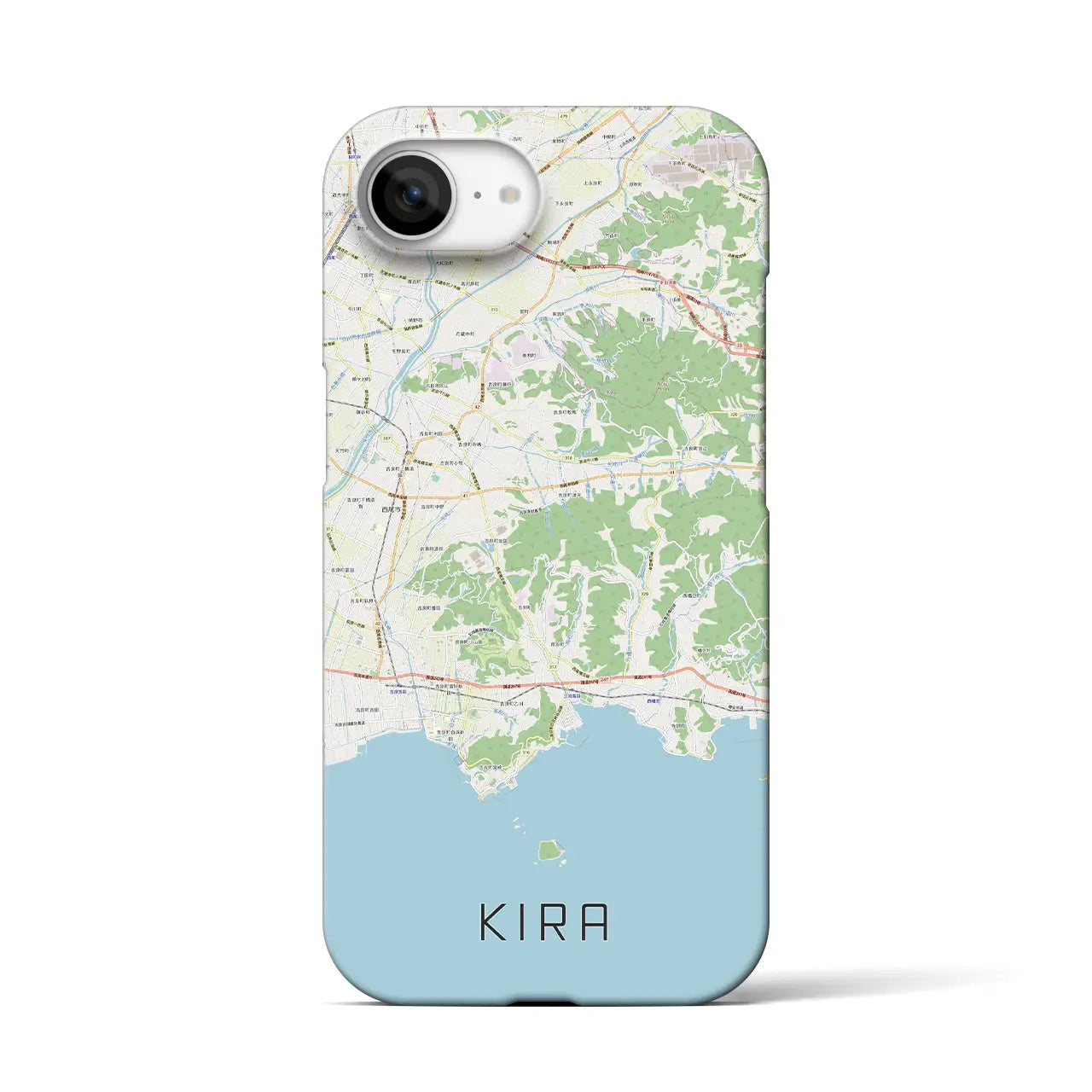 【吉良(愛知県)】地図柄iPhoneケース(バックカバータイプ)