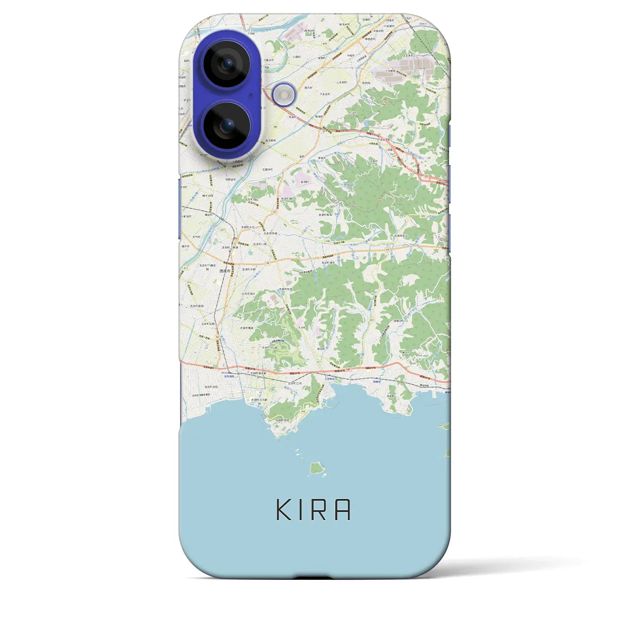 【吉良(愛知県)】地図柄iPhoneケース(バックカバータイプ)ナチュラル・iPhone 16 Pro Max 用