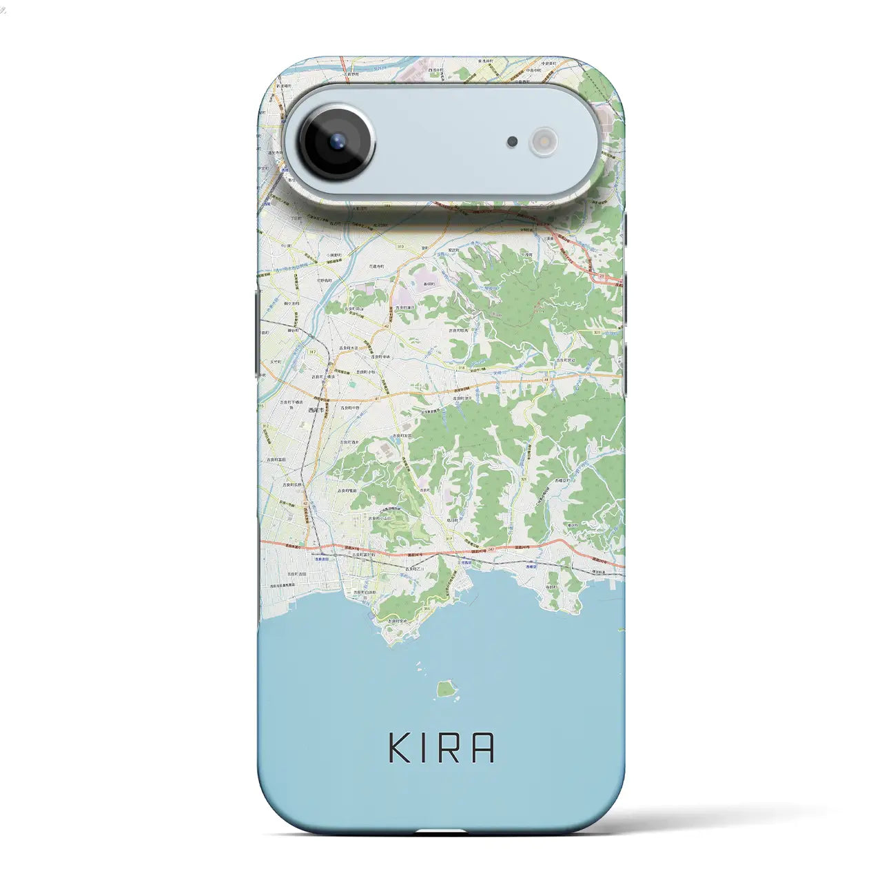 【吉良(愛知県)】地図柄iPhoneケース(バックカバータイプ)