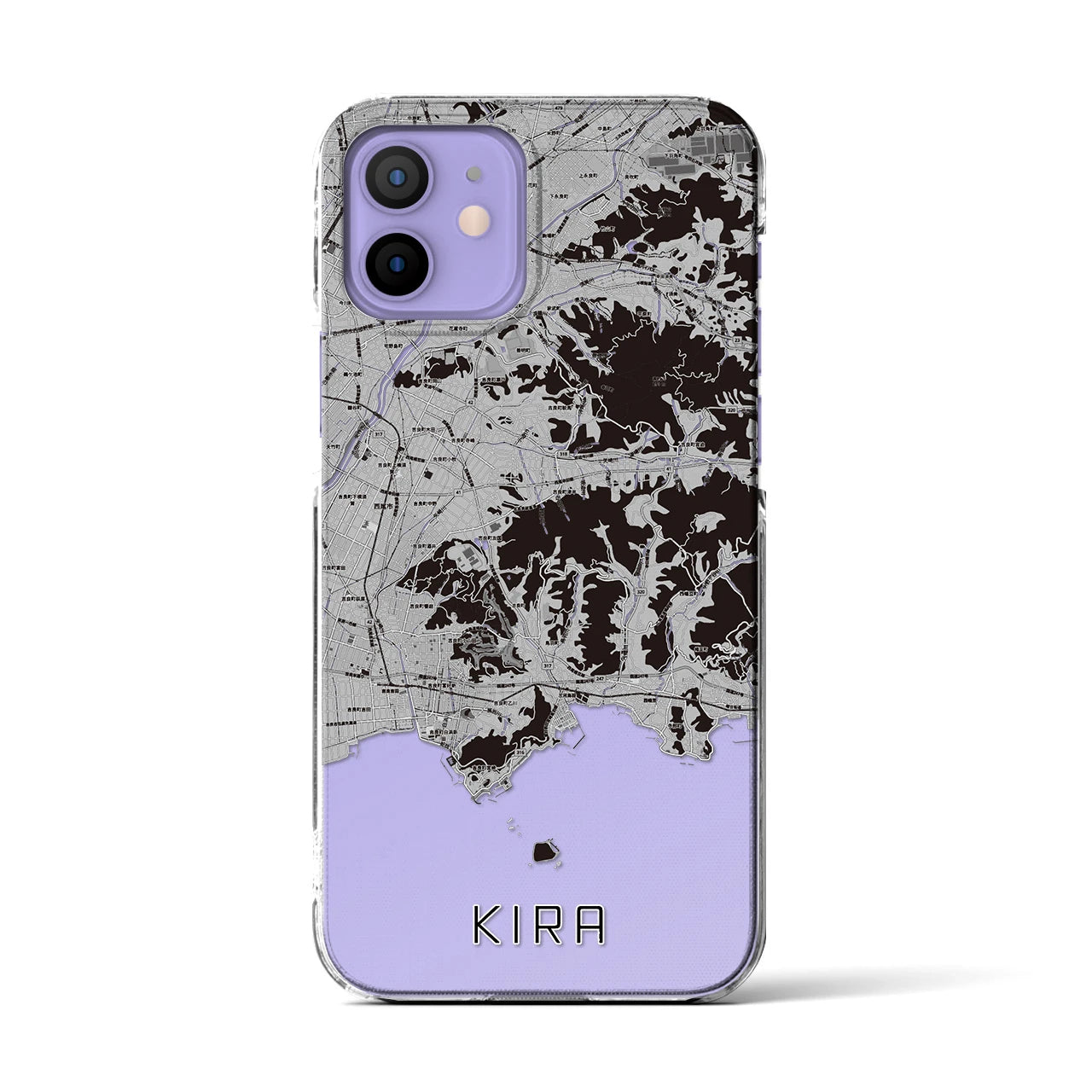 【吉良(愛知県)】地図柄iPhoneケース(クリアタイプ)