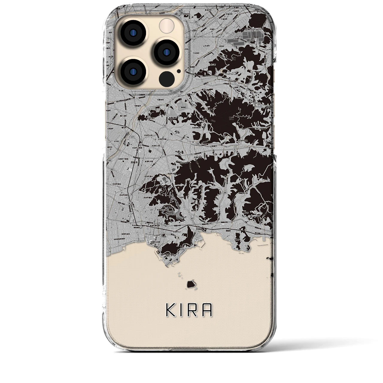 【吉良(愛知県)】地図柄iPhoneケース(クリアタイプ)