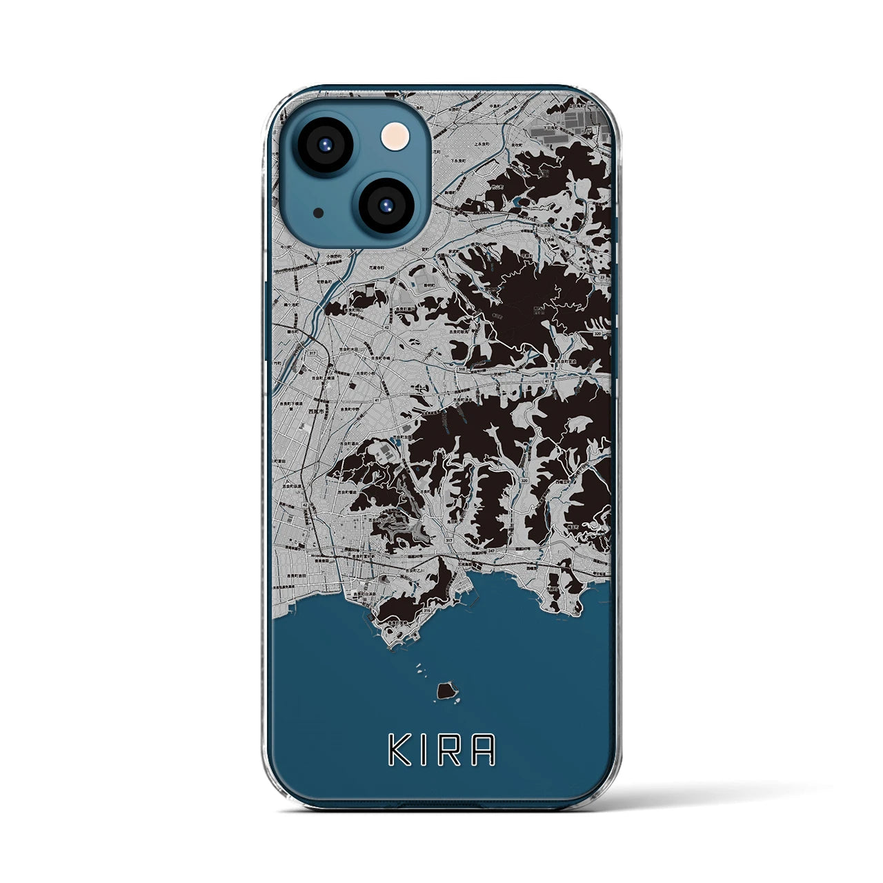 【吉良(愛知県)】地図柄iPhoneケース(クリアタイプ)