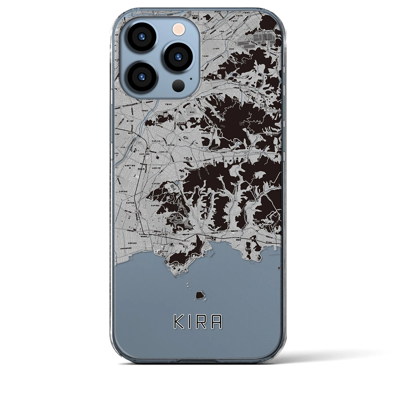 【吉良(愛知県)】地図柄iPhoneケース(クリアタイプ)