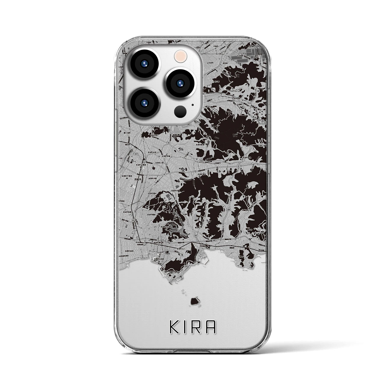 【吉良(愛知県)】地図柄iPhoneケース(クリアタイプ)