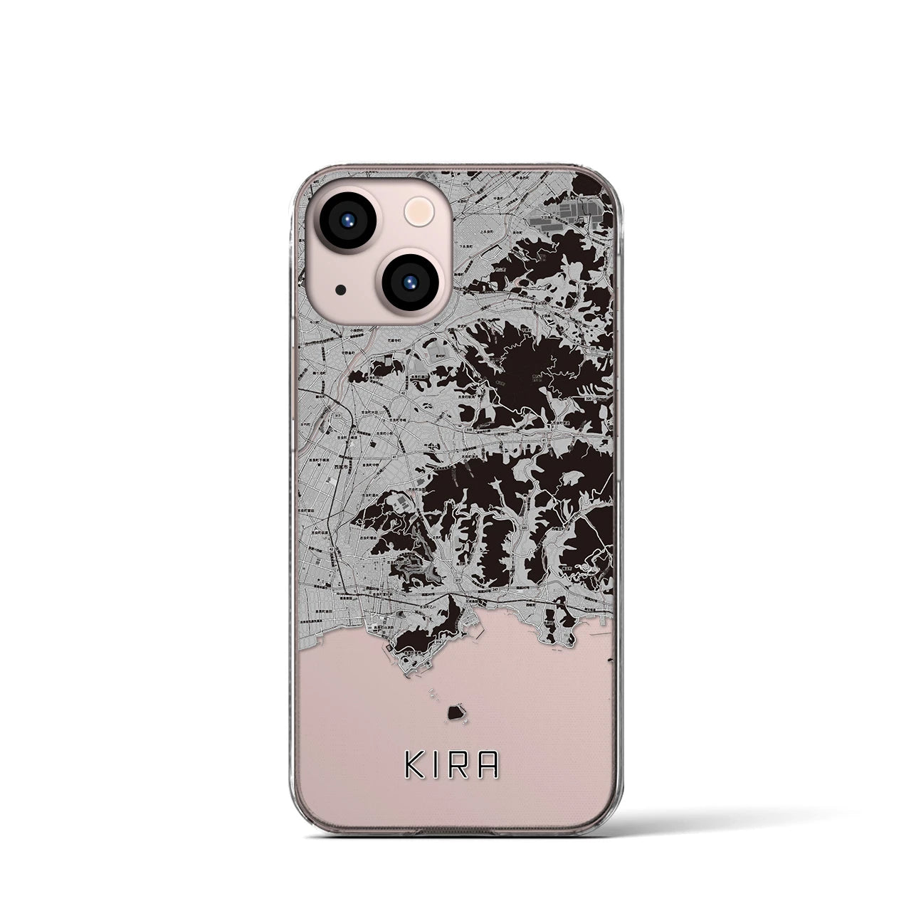 【吉良(愛知県)】地図柄iPhoneケース(クリアタイプ)