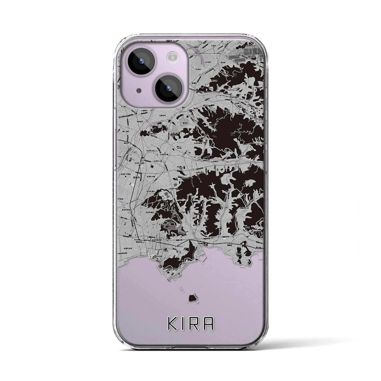 【吉良(愛知県)】地図柄iPhoneケース(クリアタイプ)