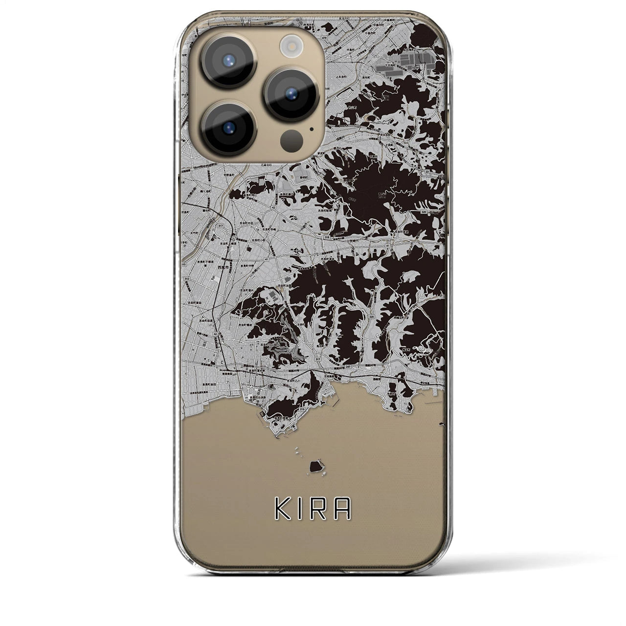 【吉良(愛知県)】地図柄iPhoneケース(クリアタイプ)