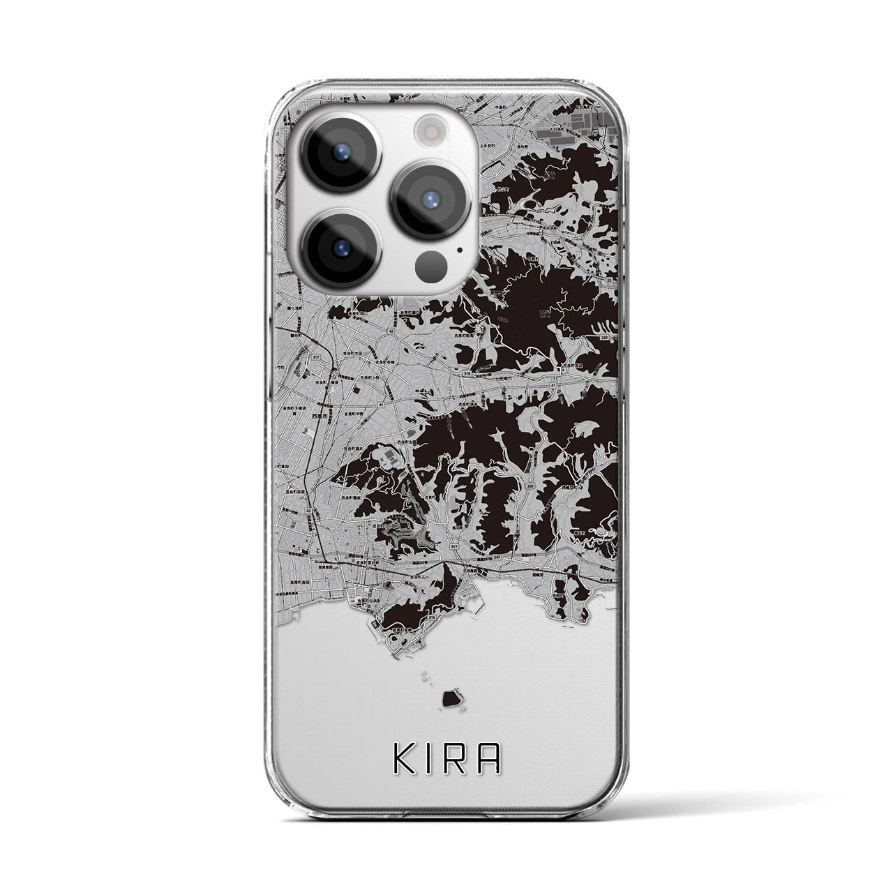 【吉良(愛知県)】地図柄iPhoneケース(クリアタイプ)