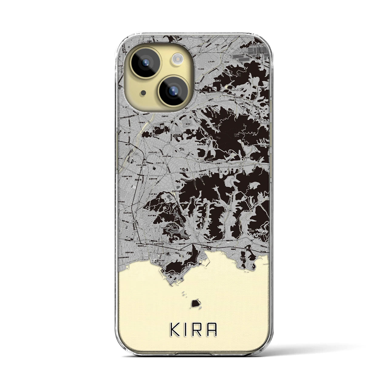 【吉良(愛知県)】地図柄iPhoneケース(クリアタイプ)