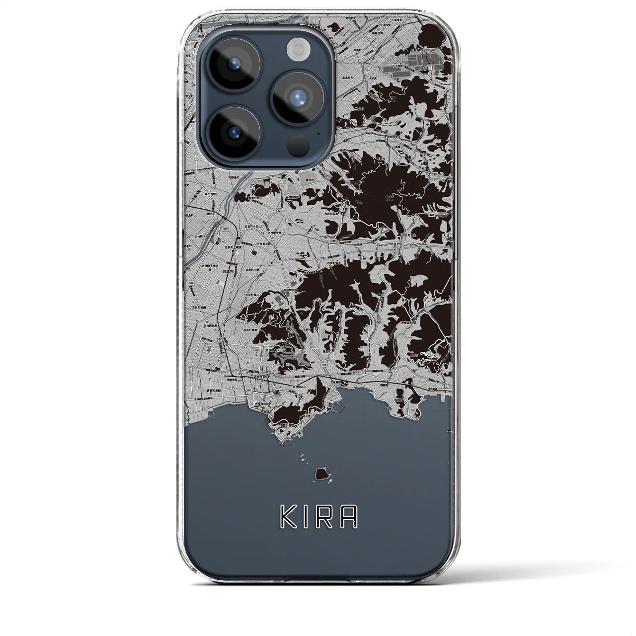 【吉良(愛知県)】地図柄iPhoneケース(クリアタイプ)