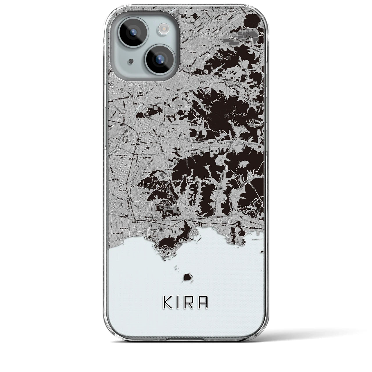 【吉良(愛知県)】地図柄iPhoneケース(クリアタイプ)