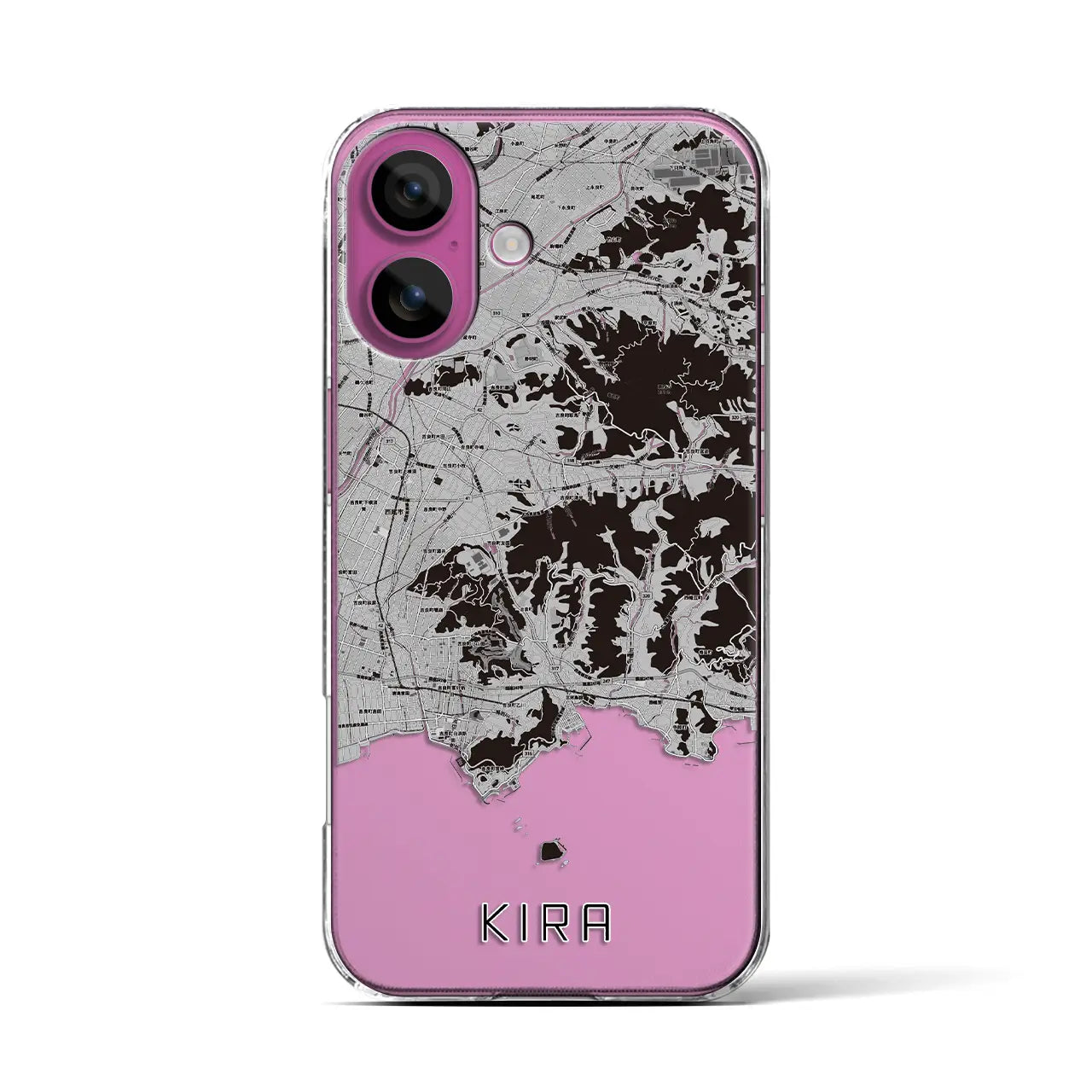 【吉良(愛知県)】地図柄iPhoneケース(クリアタイプ)