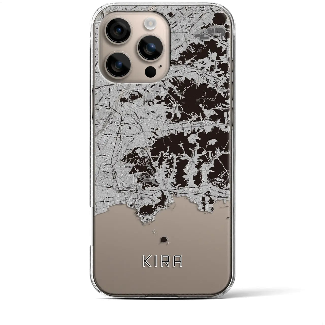 【吉良(愛知県)】地図柄iPhoneケース(クリアタイプ)