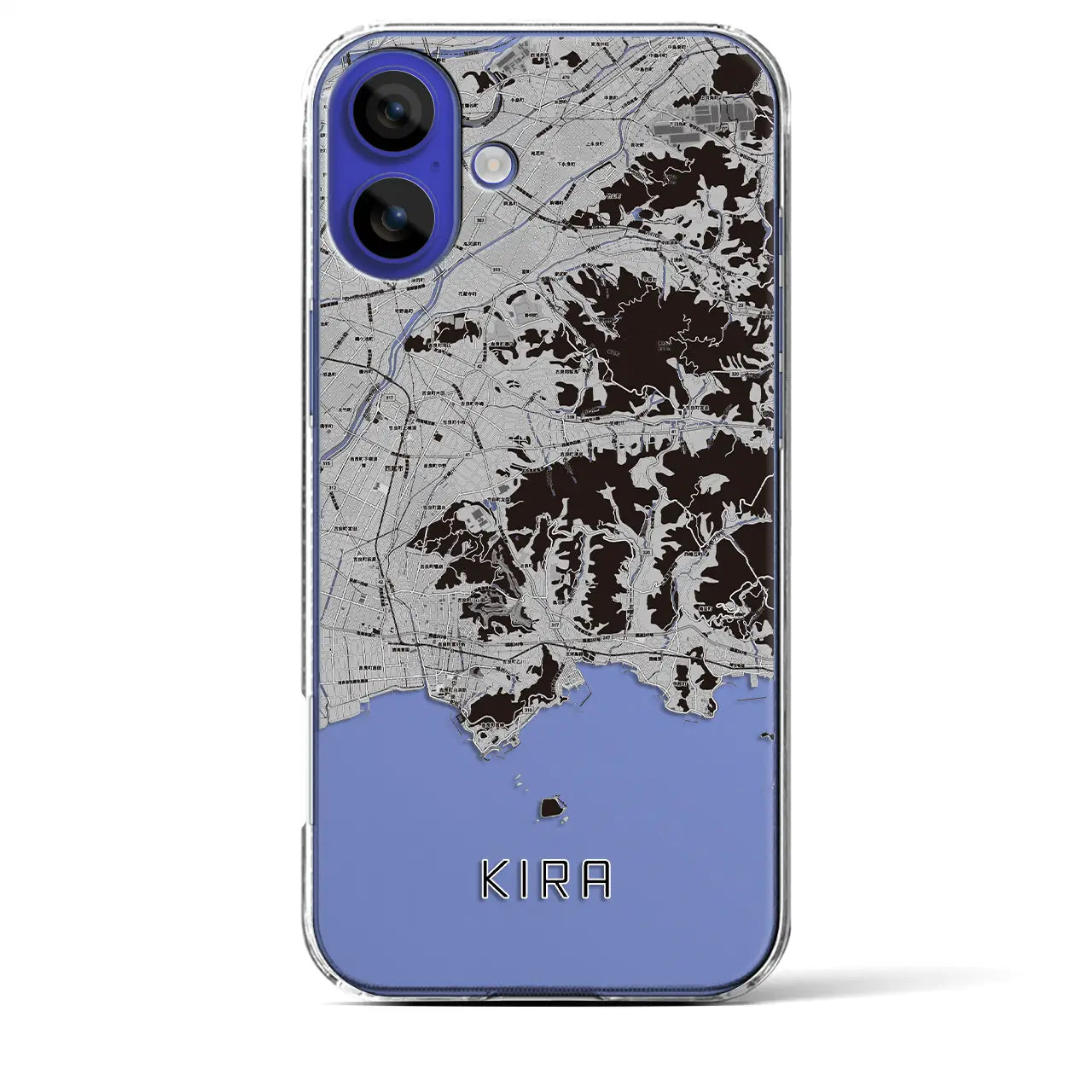 【吉良(愛知県)】地図柄iPhoneケース(クリアタイプ)